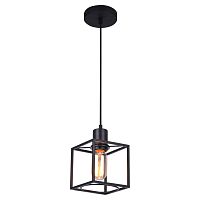 Светильник подвесной лофт LSP-9540 Lussole чёрный 1 лампа, основание чёрное в стиле лофт куб